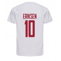 Echipament fotbal Danemarca Christian Eriksen #10 Tricou Deplasare Mondial 2022 maneca scurta